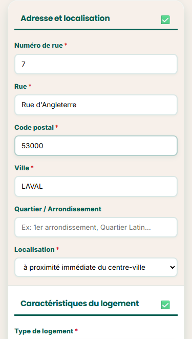 Kopilote — informations du logement