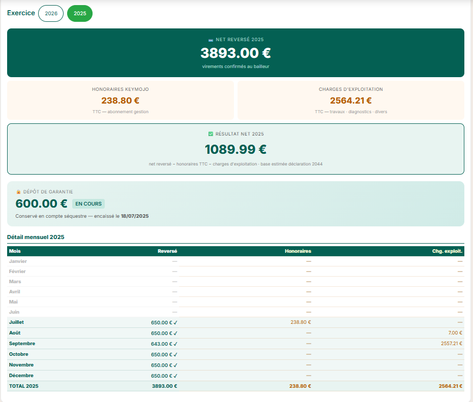 Parcours comptable Keymojo étape 1 : centralisation des loyers et charges